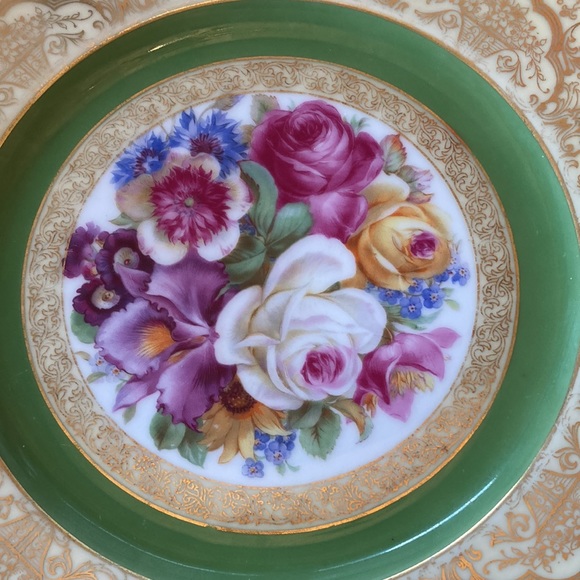 ๐HP Six gilt and hand painted Bavarian Tirschenreuth dinner plates๐ - Picture 5 of 9